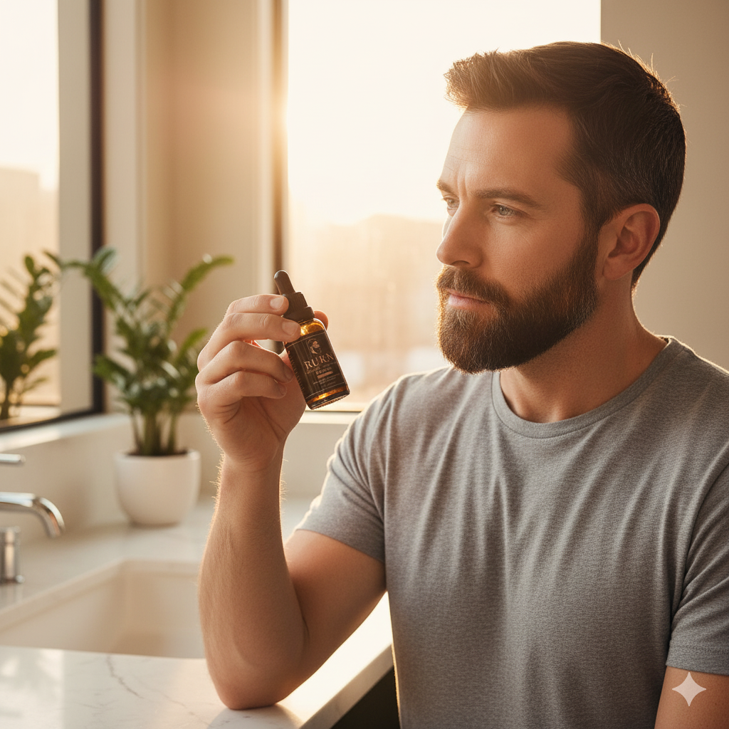 RUKN Beard Oil - All Natural & Organic | Men's Beard Care & Grooming | 30ml