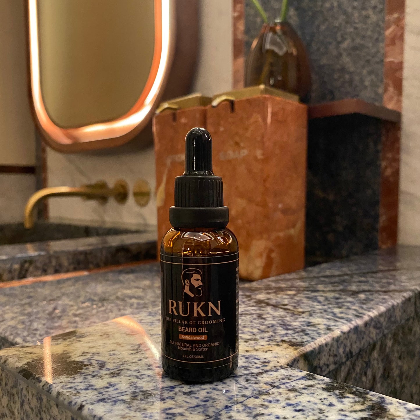 RUKN Beard Oil - All Natural & Organic | Men's Beard Care & Grooming | 30ml