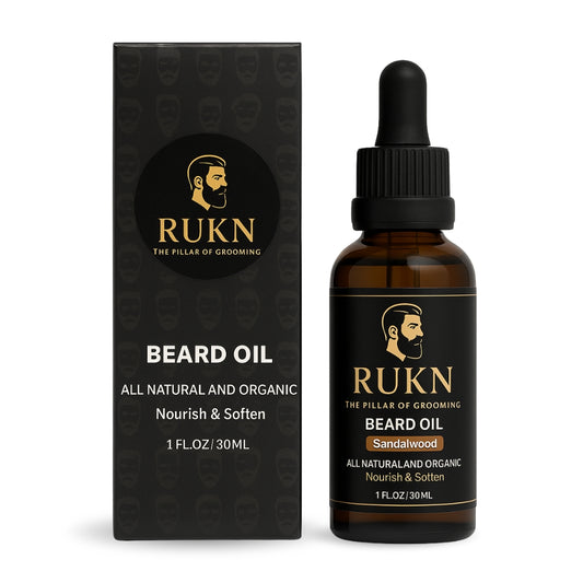RUKN Beard Oil - All Natural & Organic | Men's Beard Care & Grooming | 30ml